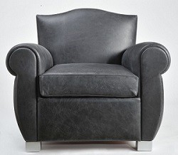 Fauteuil Moustache Cuir Noir Fauteuil Moustache Cuir Noir